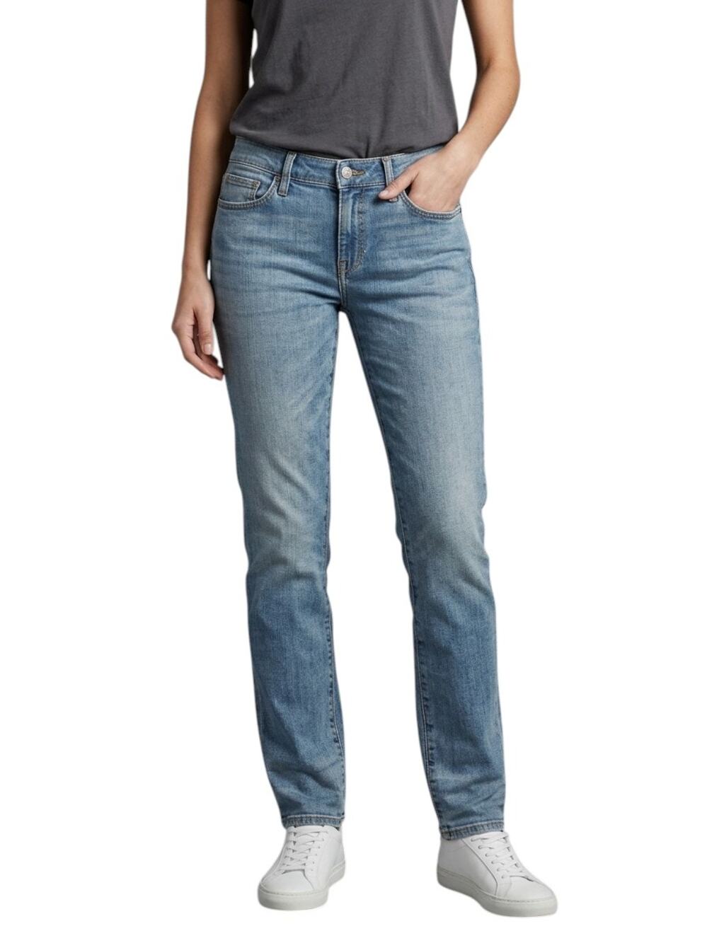 Frame L'Homme Skinny Jeans Womens 34 Blue Vintage Wash Light Denim Stretch